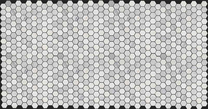 3128 - Marble Arctic White - Hexagon