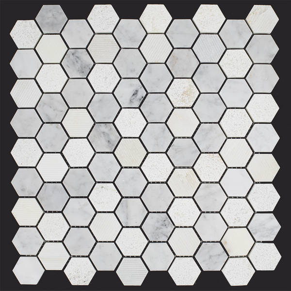 3128 - Marble Arctic White - Hexagon